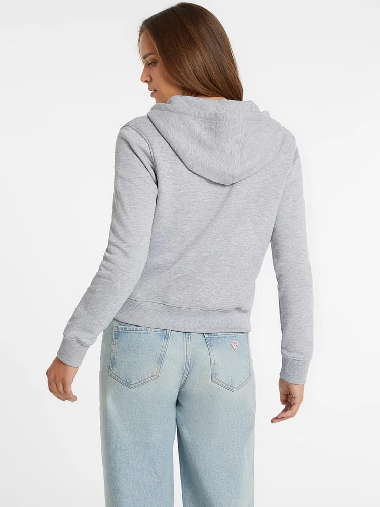 Classic Logo Patch Zip-Up Hoodie