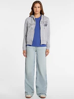 Classic Logo Patch Zip-Up Hoodie