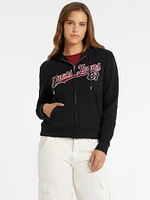 Classic Logo Patch Zip-Up Hoodie