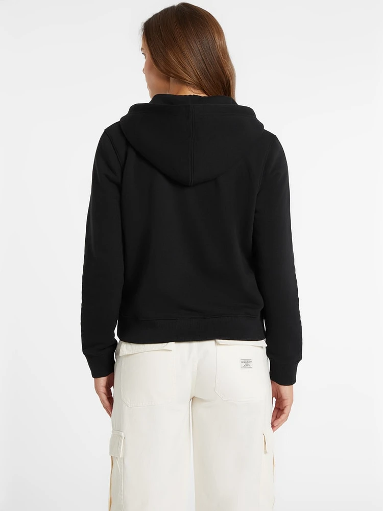 Classic Logo Patch Zip-Up Hoodie