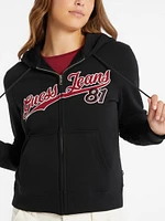 Classic Logo Patch Zip-Up Hoodie