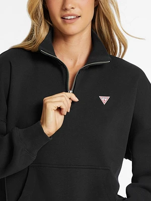 Oversized Mini Triangle Half-Zip Sweatshirt