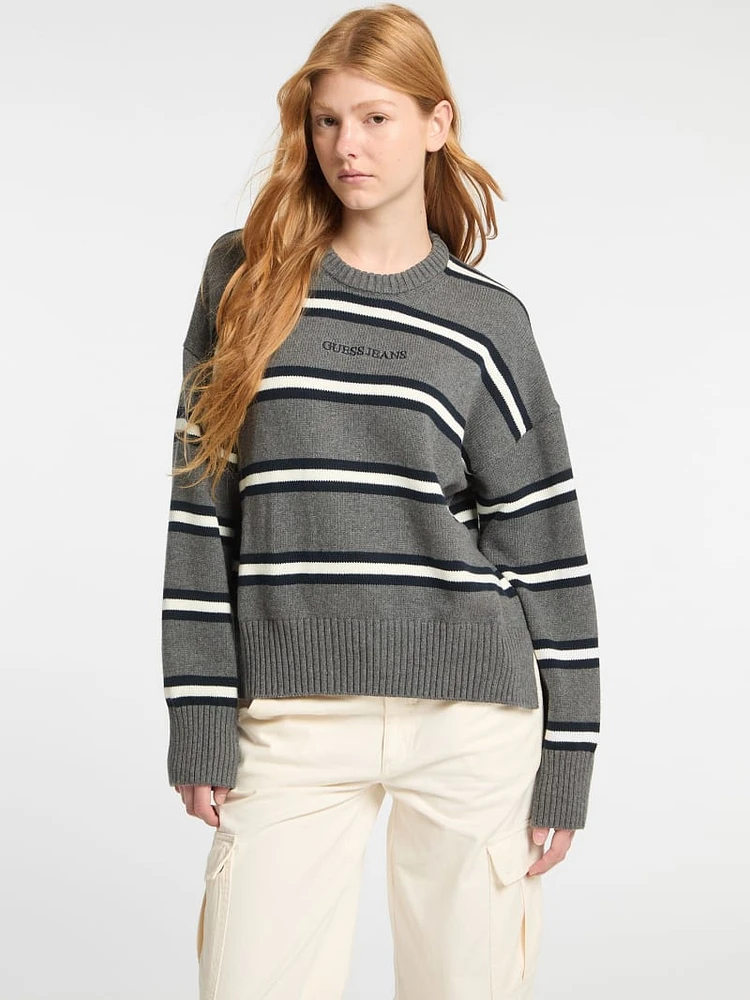 Striped Logo Sweater