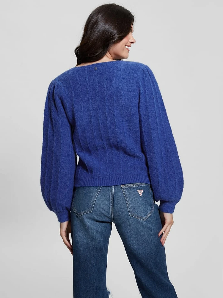 Madeline Textured V-Neck Sweater