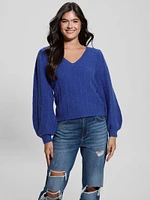 Madeline Textured V-Neck Sweater