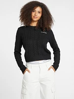 Wool-Blend Cable-Knit Sweater