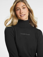 Silk and Wool-Blend Turtleneck Logo Sweater