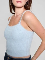 Keyla Fuzzy Sweater Crop Cami