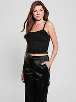 Keyla Fuzzy Sweater Crop Cami