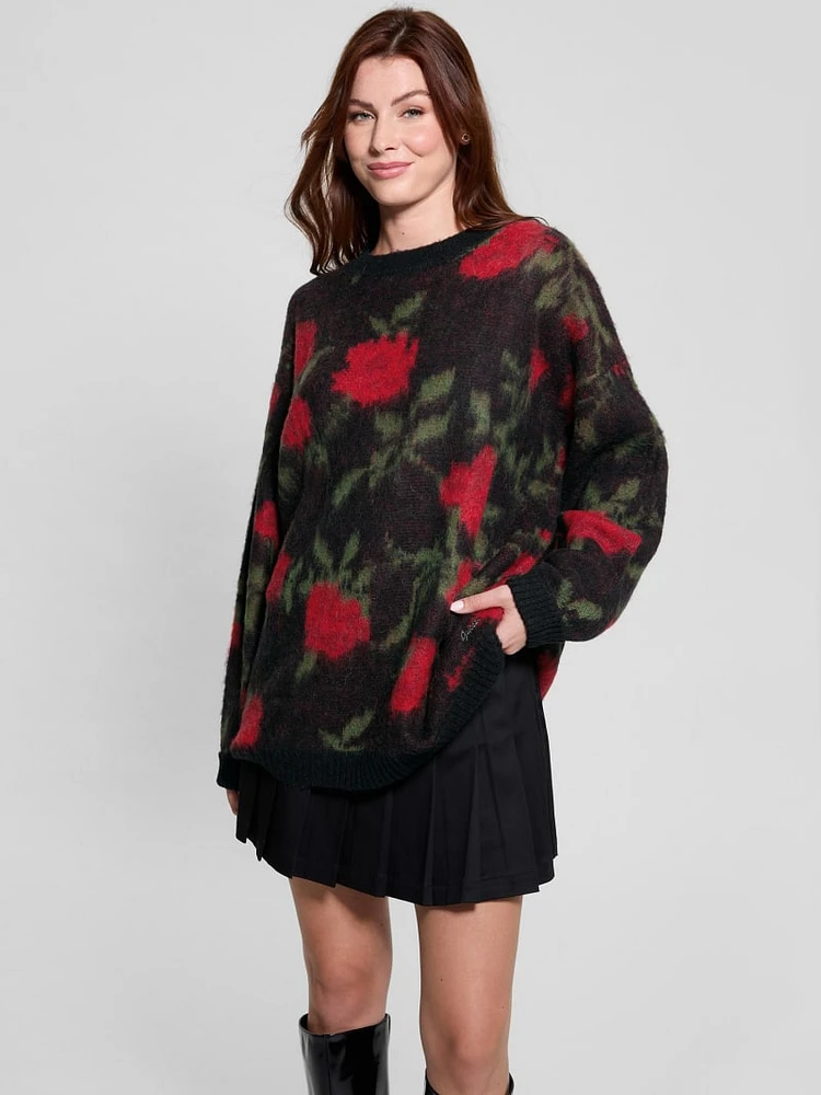 Eco Roses Oversized Sweater