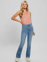 Janine Rhinestone Sweater-Knit Top