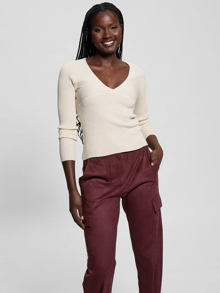 Eco Cirila Ribbed Sweater Top