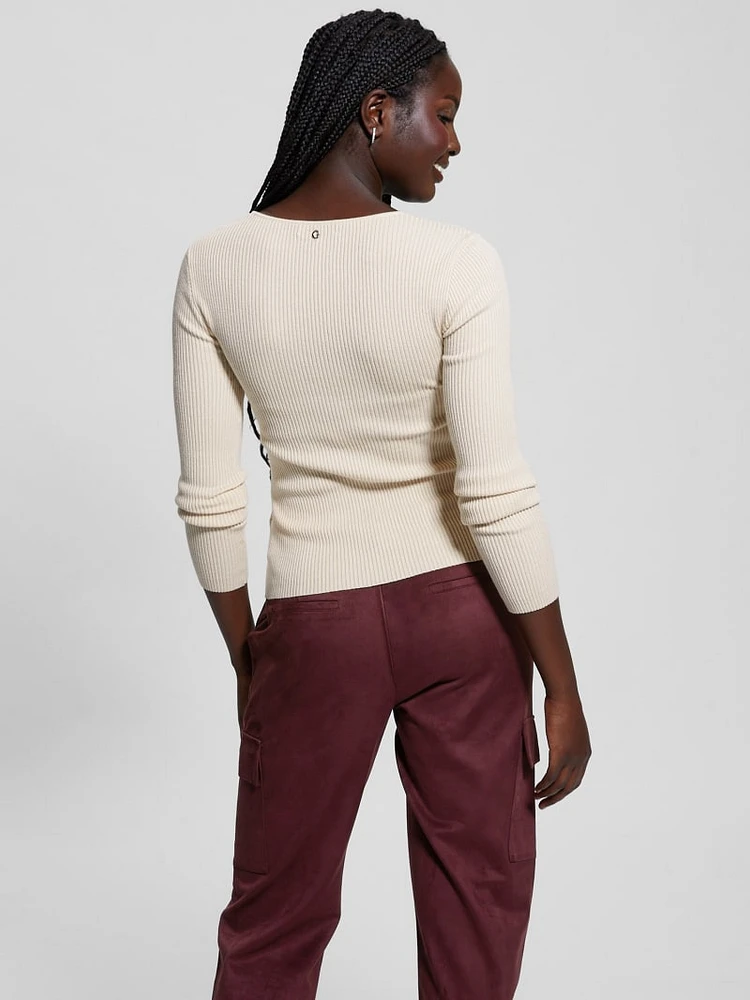 Eco Cirila Ribbed Sweater Top