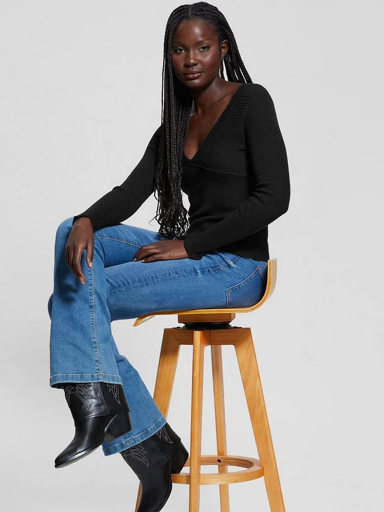 Eco Cirila Ribbed Sweater Top