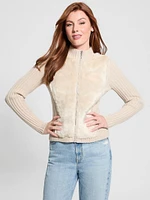 Eco Mila Faux-Fur Zipped Cardigan