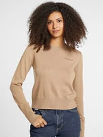 Silk and Wool-Blend Crew Logo Sweater