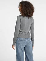 Silk and Wool-Blend Crew Logo Sweater