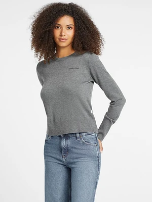 Silk and Wool-Blend Crew Logo Sweater