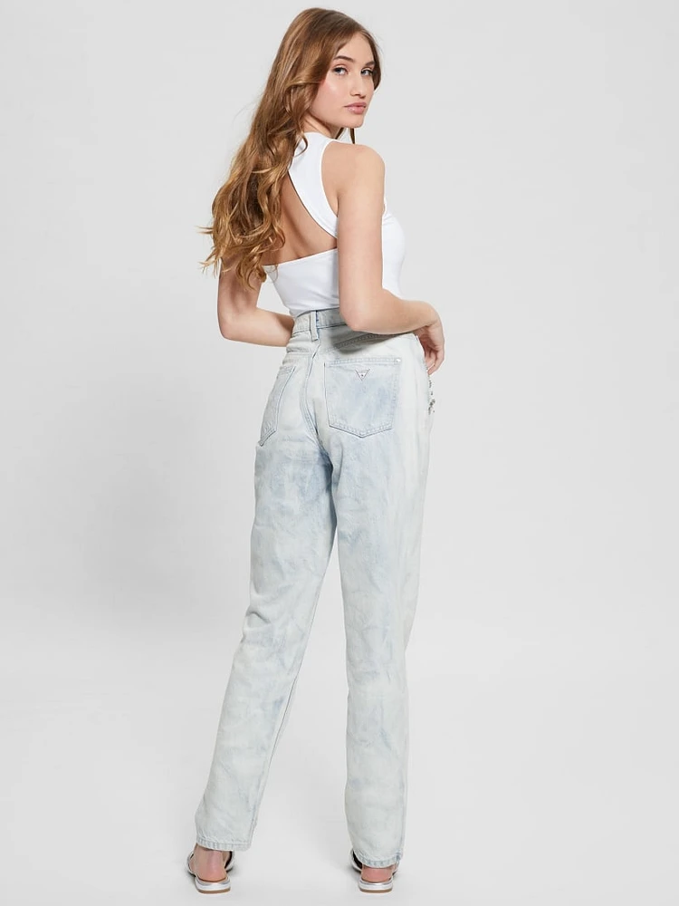 Mom Rhinestone Jeans