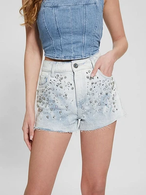 Mom Rhinestone Shorts