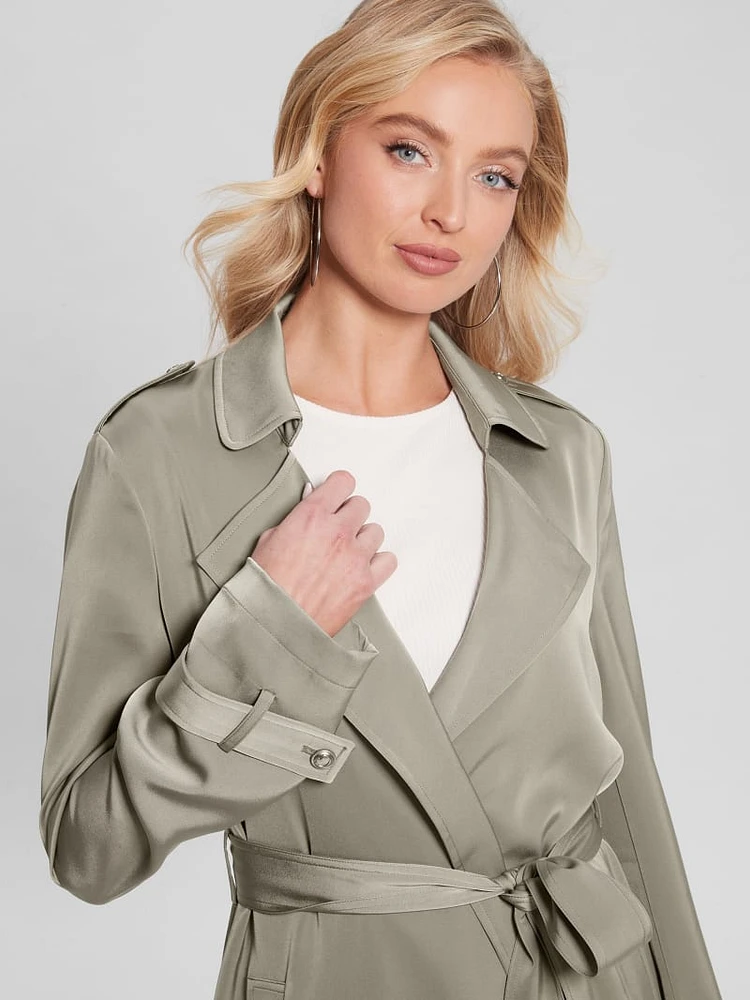 Eco Micole Satin Trench Coat