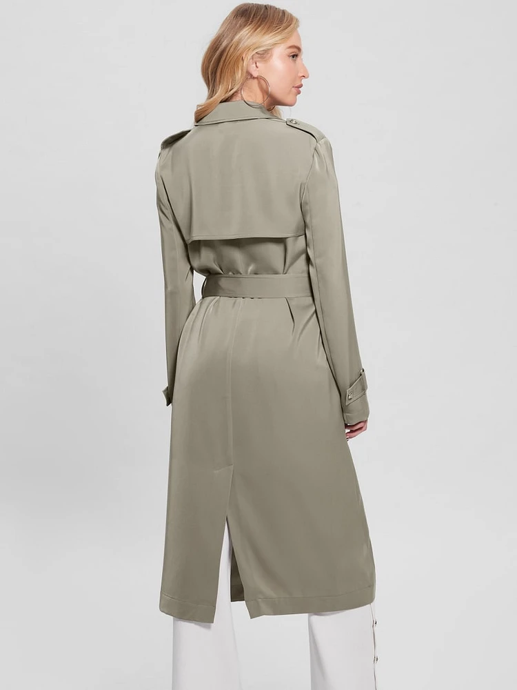 Eco Micole Satin Trench Coat