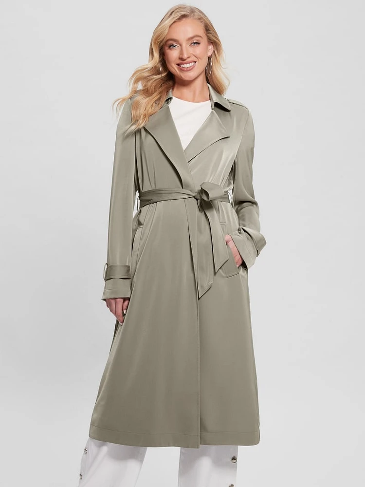 Eco Micole Satin Trench Coat