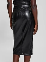 Celine Faux-Leather Skirt