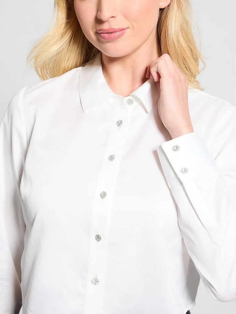 Sami Cropped Button-Up Top