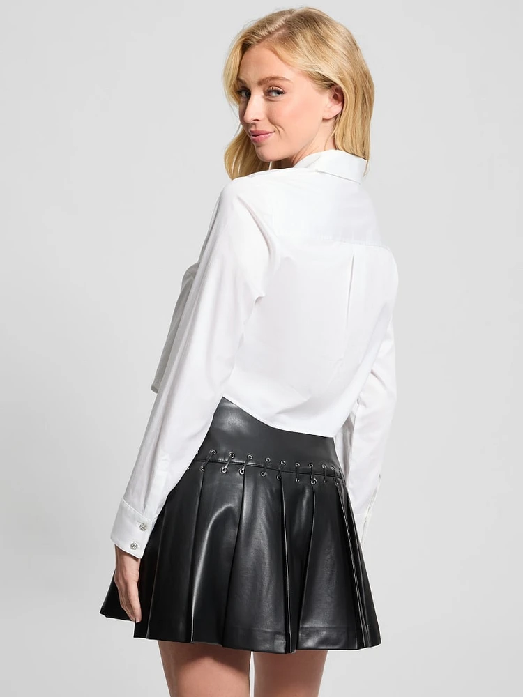 Sami Cropped Button-Up Top