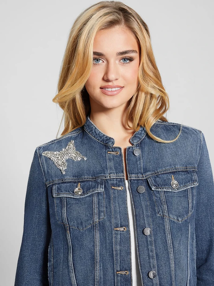 Eco Delya Butterfly Denim Jacket