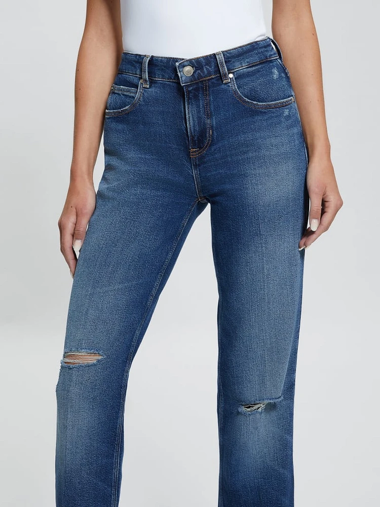 Eco Paulette Flare Split Denim Pants