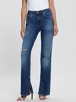 Eco Paulette Flare Split Denim Pants