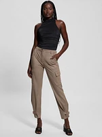 Mariza Faux-Suede Cargo Pants