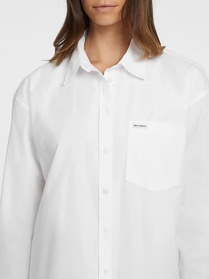 Oversized Long-Sleeve Pocket Shirt