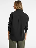 Oversized Long-Sleeve Pocket Shirt