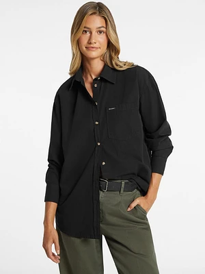 Oversized Long-Sleeve Pocket Shirt