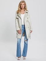 Vilma Faux-Suede Trench Coat