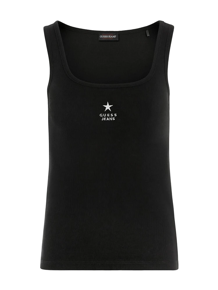 Slim Embroidered Star Tank