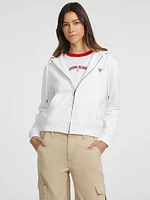 Mini Patch Zip-Up Sweatshirt