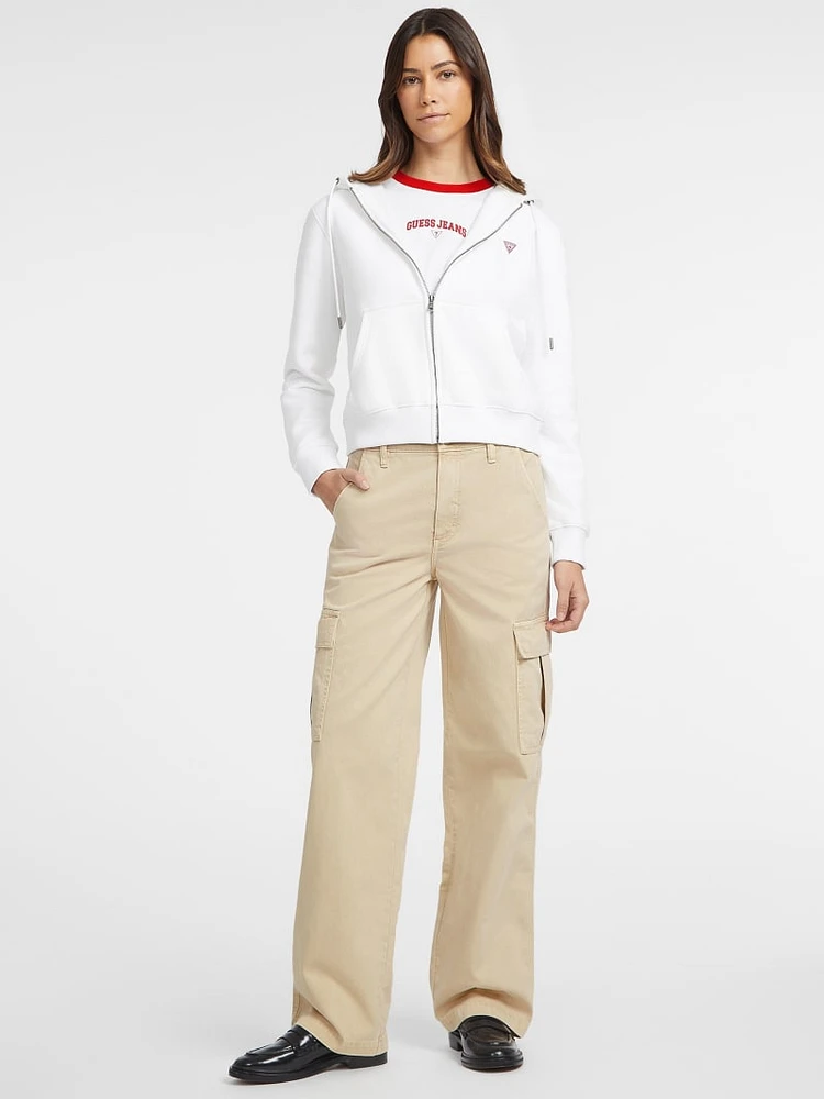 Mini Patch Zip-Up Sweatshirt
