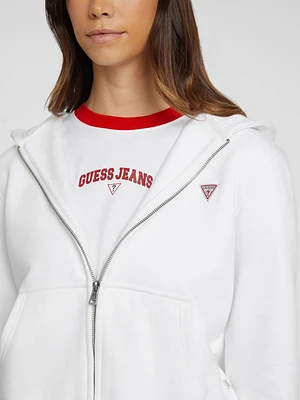 Mini Patch Zip-Up Sweatshirt