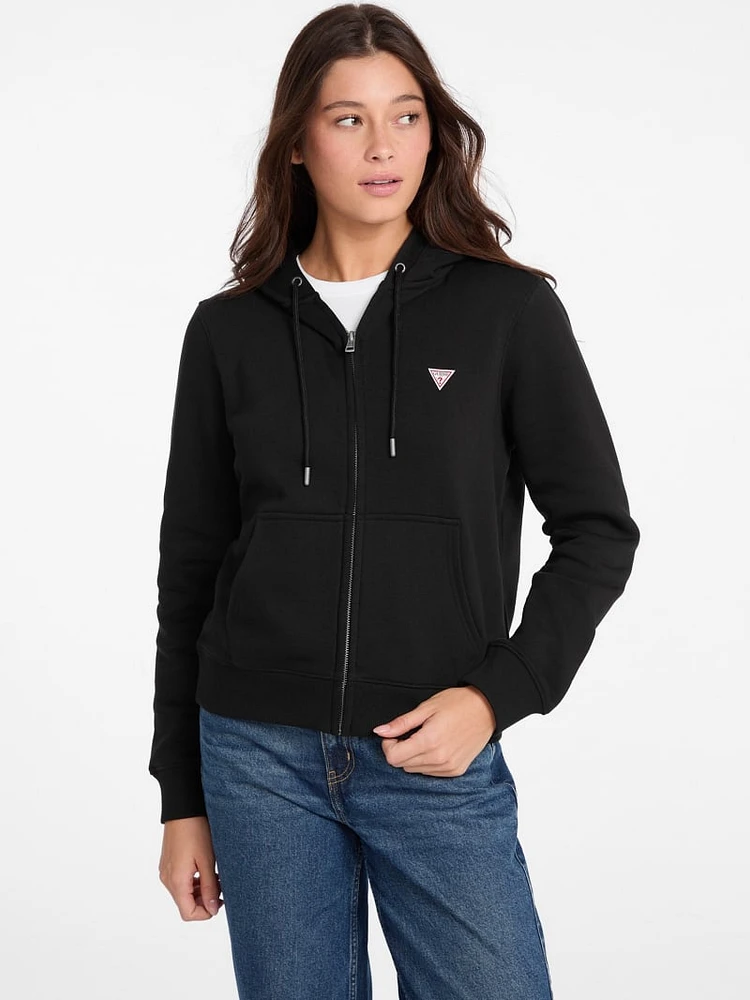 Mini Patch Zip-Up Sweatshirt