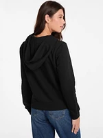 Mini Patch Zip-Up Sweatshirt