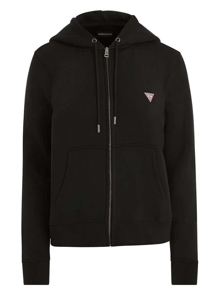 Mini Patch Zip-Up Sweatshirt