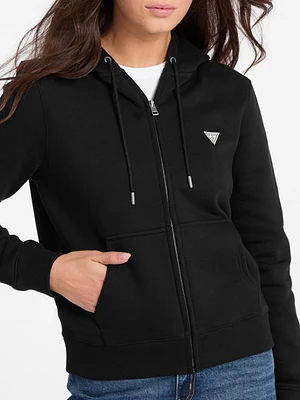 Mini Patch Zip-Up Sweatshirt