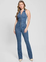Mia Halter Denim Jumpsuit