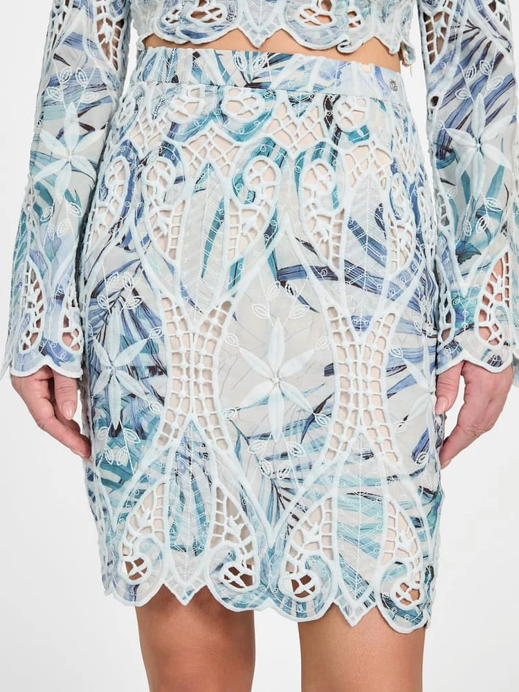 Anastasia Embroidered Mini Skirt