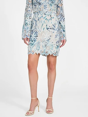 Anastasia Embroidered Mini Skirt