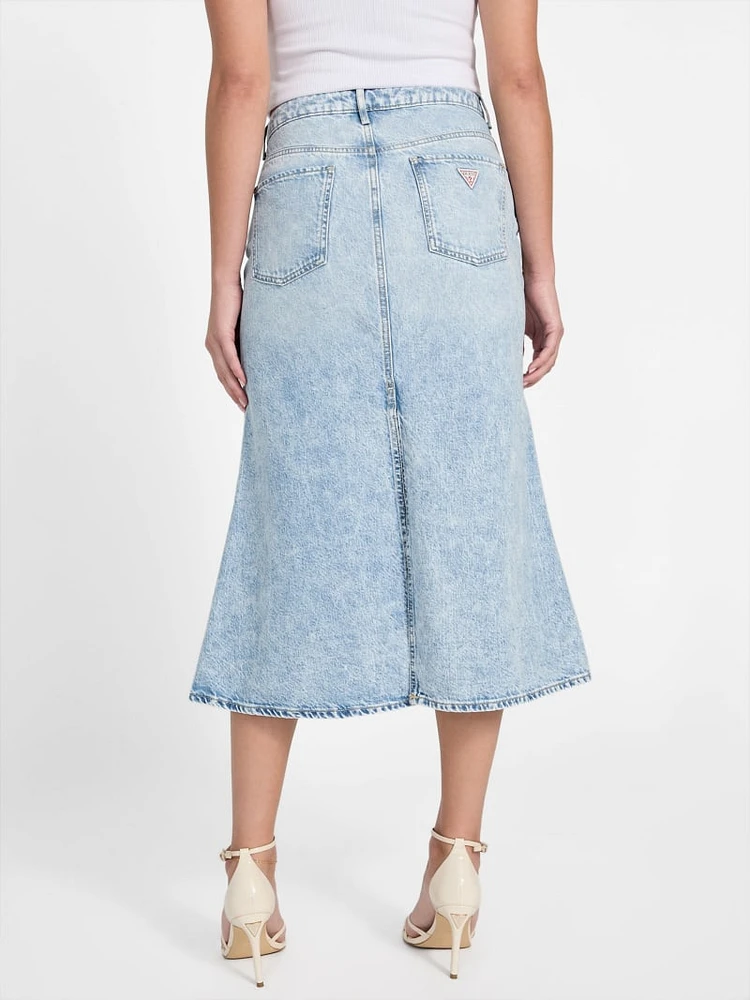 Eco Thaiss Denim Midi Skirt
